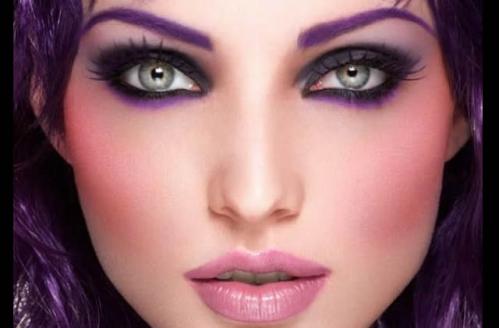 Maquillage des yeux violet 11
